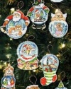 Bucilla 86283 Snow Globe Counted Cross Stitch Ornament Kit, 2-3/4-Inch by 3-1/2-Inch, Set of 10