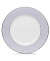 A fine mist of platinum dots settles along the lavender edge of Alana Platinum accent plates, bringing elegant allure to every memory-making occasion. From Noritake.