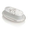 Mikasa Love Story 8-1/2-Inch Covered Butter Dish, White