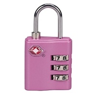 Secure your packed contents with this approved combination lock. This Travel Sentry® Approved lock uses a special, secure system that allows TSA screeners to open the lock without destroying it and then relock it after bag inspection.