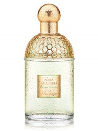 Inspired by nature and created by Guerlain. The Aqua Allegoria form a palette of olfactory emotions centered on the raw ingredients drawing their originality from unexpected combinations of freshly gathered petals, sun-kissed citrus fruit, green and aromatic sensations.Aqua Allegoria Herba Fresca Eau de Toilette. The aromatic essence of fresh green grass brings to mind a barefoot stroll on a dewy summer morning in this fragrance for the vibrant woman.