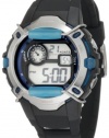 Armitron Women's 457008BLU Silver-Tone and Blue Accented Chronograph Digital Sport Watch