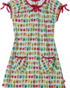 Zutano Girls 2-6X Zutano Owls Picnic Dress,Aqua,4T