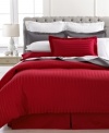 Enjoy the versatility of a solid color with the added dimension of subtle interplay between satin and matte texture in Charter Club Damask Stripe duvet cover. Made of the soft, 500 thread count pima cotton and available in a variety of hues, this duvet cover is a welcome addition to your bedroom.