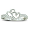 Double Heart Diamond Promise Ring ( Availabe Sizes 4-9)