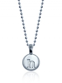 Alex Woo Mini Addition Letter Sterling Silver H Charm Pendant Necklace