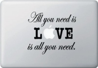 All You Need Is Love Decal - Vinyl Macbook / Laptop Decal Sticker Graphic