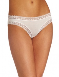 Calvin Klein Women's Mix modal with Lace Bikini, White, Small