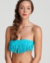 There's something fashion-forward about L*Space's fringed bandeau. Hinting at flirtatious but wholly feminine, this daring suit is destined to stun when you shimmy in the sun.