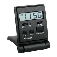 Westclox Travelmate Folding Travel Alarm Clock, Black 47508