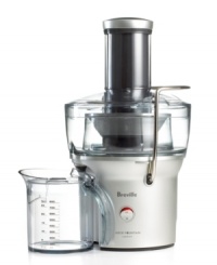 Compact in size, powerful in performance. Free up counter space and still enjoy the fresh flavors and healthful nutrients of a  masterfully made cup of juice ready in five seconds! The patented feed tube takes whole vegetables and fruits without any prep for a quick morning pick-me-up or afternoon treat. Model BJE200XL.