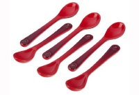 Le Creuset Stoneware Set of 6 Teaspoons, Cherry