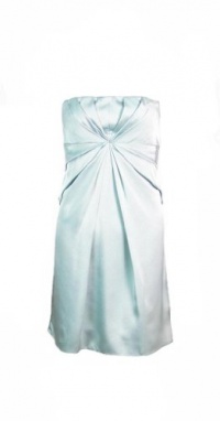 BCBGMAXAZRIA Strapless Pleat & Seam Dress Aquamist 10 [Apparel] [Apparel]