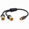 Mediabridge - 3.5mm Female To 2 RCA Male Adapter - 8 Inches