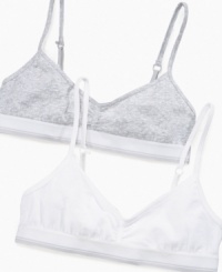 Smooth support and comfort for her comes in a convenient 2 pack of basic cropped-style bras from Maidenform.