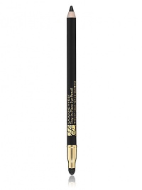 Stay-true color. Hours and hours of wear. Double Wear Stay-in-Place Eye Pencil lines and defines with smooth, even color that looks fresh all day. Wears for 12 hours, sets in seconds. Double-ended tool has smudger on one end, color on the other. Lightweight, creamy formula glides on effortlessly. Rich, stay-true color won't feather or bleed. 