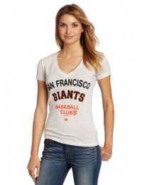 MLB San Francisco Giants City Pretty Short Sleeve Deep V-Neck Confetti Flecked Tee Women's