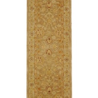 Safavieh AN522B Anatolia Collection 2-1/4 Feet by 10-Feet Handmade Hand-Spun Wool Area Runner, Tan and Ivory