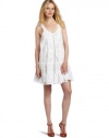 Catherine Malandrino Women's Sleeveless Eyelet Dress, White, 8