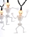 A new reason to be afraid of the dark, Kurt Adler's skeleton lights add something extra eerie to your home on Halloween. Glowing skulls get everyone in the spirit. (Clearance)