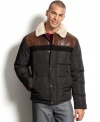 A little soft and a little smooth, this Sean John jacket mixes styles to create one hot jacket.