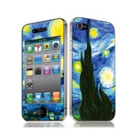 STARRY NIGHT Design Apple iPhone 4 ( iPhone 4G, iPhone 4th Generation) 16GB 32GB Vinyl Skin Decal Sticker Protector (Matte Finish)+ Free Screen Protector