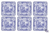 Spode Blue Italian Coasters,  Set of 6