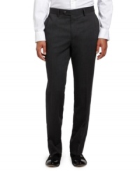 Round out your dress wardrobe with a modern take on a classic -- these slim-fit pants from Bar III.