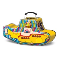 Vandor 64269 The Beatles Yellow Submarine Shaped Tin Tote with Embossing, Multicolored