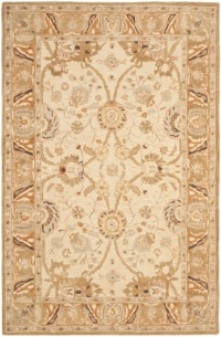 Area Rug 6x9 Rectangle Traditional Silver - Light Brown Color - Safavieh Anatolia Rug from RugPal