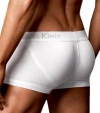 Calvin Klein Men's Body Boost Rear Boosting Trunk,White,Small