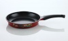 Flamekiss 10 Red Ceramic Coated Fry Pan by Amorè, Innovative & Elegant Design, Nano Ceramic Coating w/ Silver Ion (100% PTFE & PFOA Free)