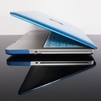 TopCase Metallic Solid Aqua Blue Hard Case Cover for Macbook Pro 13 A1278 with Free Mouse Pad