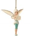 A little bit of magic awaits your tree in this Lenox ornament, featuring Periwinkle the fairy with an enchanting snowflake. With gold hanging thread.