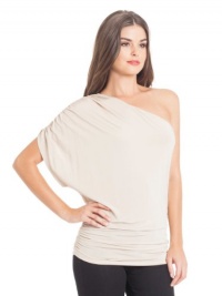 GUESS Kyle One-Shoulder Top, COCO BUTTER (XS)