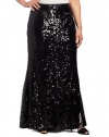 Calvin Klein Women's Plus-Size Sequin Maxi Skirt