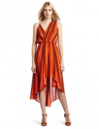 Rebecca Minkoff Women's Long Delhia Dress, Orange, 0