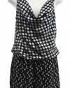 Diane von Furstenberg Silver Dot Combo Tadd Two Drop Waist Dress 2