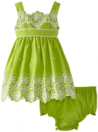 Sweet Heart Rose Baby-Girls Infant Eyelet Sundress, Lime, 12