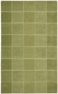 Nourison Westport  Squares Green 2.6-Feet by 4.0-Feet 100% Wool Area Rug