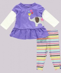 Carter's Heart Bubble 2-Piece Outfit (Sizes 3M - 9M) - purple, 3 months