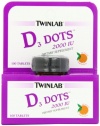 Twinlab Vitamin D3 Dots, 2000 IU, 100-Count