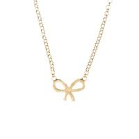 Dogeared Whispers Gold Dipped Bow Necklace