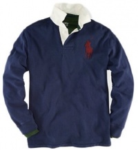 Polo Ralph Lauren Big & Tall Classic-fit Number Collar Big Pony Rugby, Navy