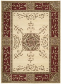 Nourison Zanibar Medallion Ivory 2.0-Feet by 2.9-Feet Polyacrylic Area Rug