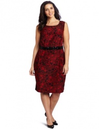 Jones New York Women's Boat Neck Dress With Embellishment