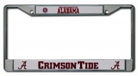 NCAA Alabama Crimson Tide Script A Chrome License Plate Frame