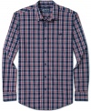 Your all-weekend all-star. This plaid shirt from American Rag sets the standard for casual style.