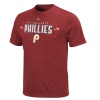 MLB Mens Philadelphia Phillies Baserunner Maroon Short Sleeve Basic Tee By Majestic