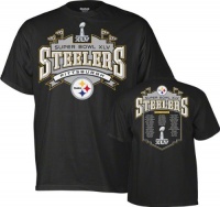 Pittsburgh Steelers Super Bowl XLV Elite Roster T-Shirt